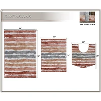 Home Weavers Inc Impression 3-pc. Bath Rug Set