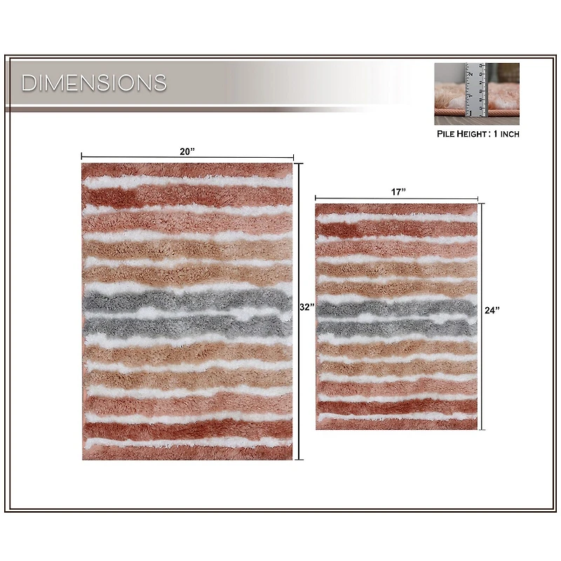 Home Weavers Inc Impression 2-pc. Bath Rug Set