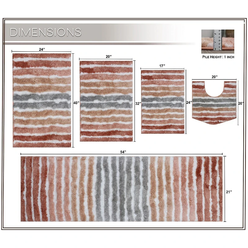 Home Weavers Inc Impression 5-pc. Bath Rug Set