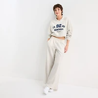 Arizona Bubble Hem Womens Juniors V Neck Long Sleeve Sweatshirt