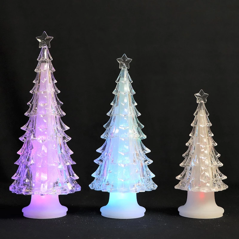 Northlight Led Acrylic Tree 3-pc. Lighted Christmas Tabletop Decor