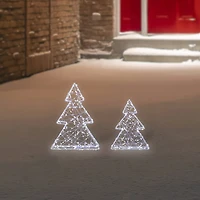Northlight Led White Tree 2-pc. Christmas Tabletop Decor