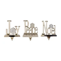 Northlight Peace Joy And Noel Metal Christmas Stocking Holder