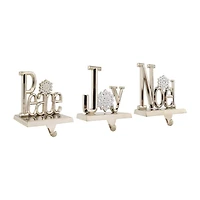 Northlight Peace Joy And Noel Metal Christmas Stocking Holder