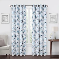 Regal Home Dimensions Leaf Grommet Top Energy Saving Blackout Single Curtain Panel