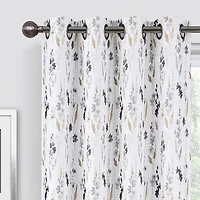 Regal Home Dimensions Leaf Grommet Top Energy Saving Blackout Single Curtain Panel