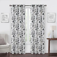 Regal Home Dimensions Floral Grommet Top Energy Saving Blackout Single Curtain Panel