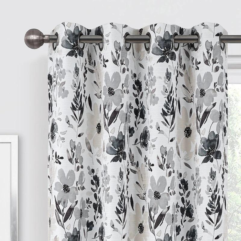 Regal Home Dimensions Floral Grommet Top Energy Saving Blackout Single Curtain Panel