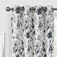 Regal Home Dimensions Floral Grommet Top Energy Saving Blackout Single Curtain Panel