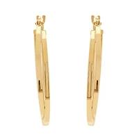 Womens 14K Gold 27.5mm Hoop Earrings