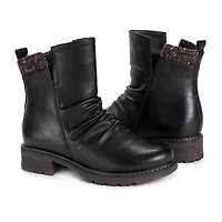 Muk Luks Womens Logger Banff Stacked Heel Winter Boots