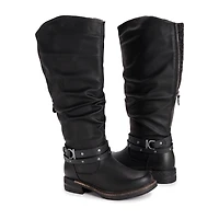 Muk Luks Womens Logger Victoria Stacked Heel Winter Boots