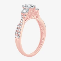Love Lives Forever (H-I / Si1-Si2) Womens CT. T.W. Lab Grown White Diamond 10K Gold Pear 3-Stone Engagement Ring