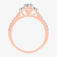 Love Lives Forever (H-I / Si1-Si2) Womens CT. T.W. Lab Grown White Diamond 10K Gold Pear 3-Stone Engagement Ring