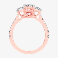 Love Lives Forever (H-I / Si1-Si2) Womens CT. T.W. Lab Grown White Diamond 10K Gold 3-Stone Engagement Ring