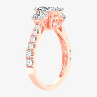 Love Lives Forever (H-I / Si1-Si2) Womens CT. T.W. Lab Grown White Diamond 10K Gold 3-Stone Engagement Ring