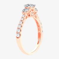Love Lives Forever (H-I / Si1-Si2) Womens CT. T.W. Lab Grown White Diamond 10K Gold Round 3-Stone Engagement Ring