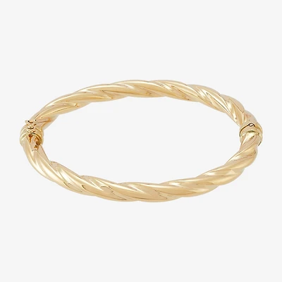 Made in Italy Womens 14K Gold Bangle Bracelet