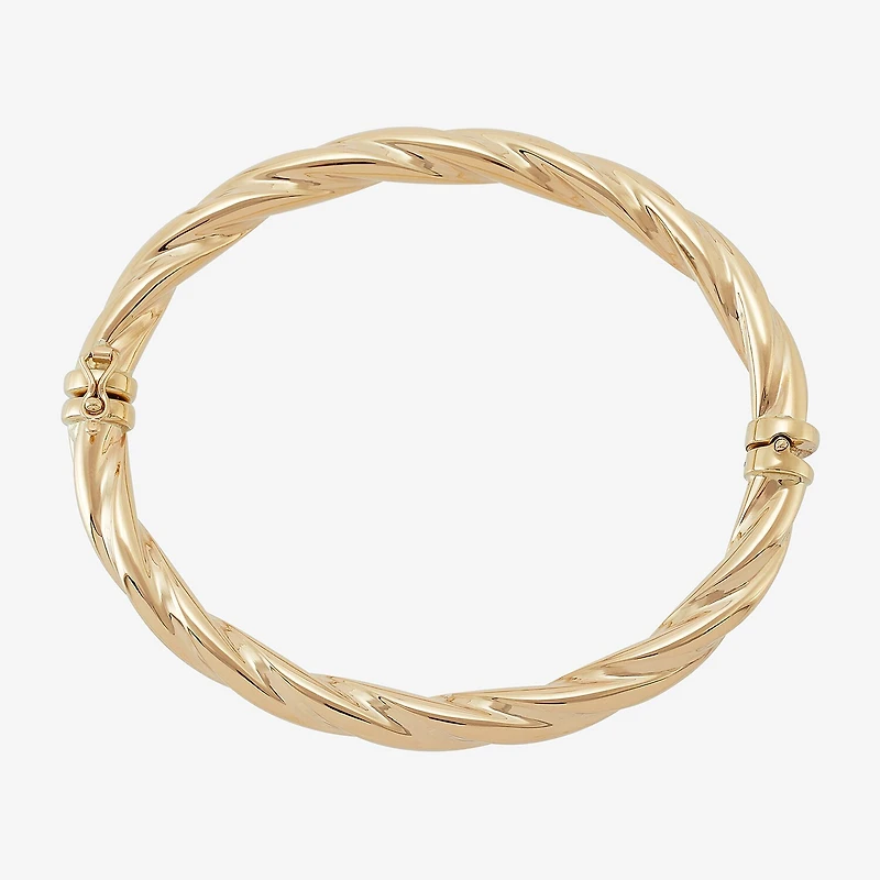 Made in Italy Womens 14K Gold Bangle Bracelet