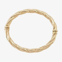 Made in Italy Womens 14K Gold Bangle Bracelet