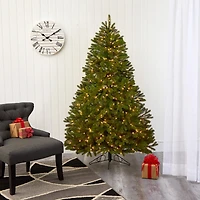 Nearly Natural 6 Foot Spruce With 642 Bendable Branches And 350 Warm White (Multifunction) Led Lights Pre-Lit Christmas Tree