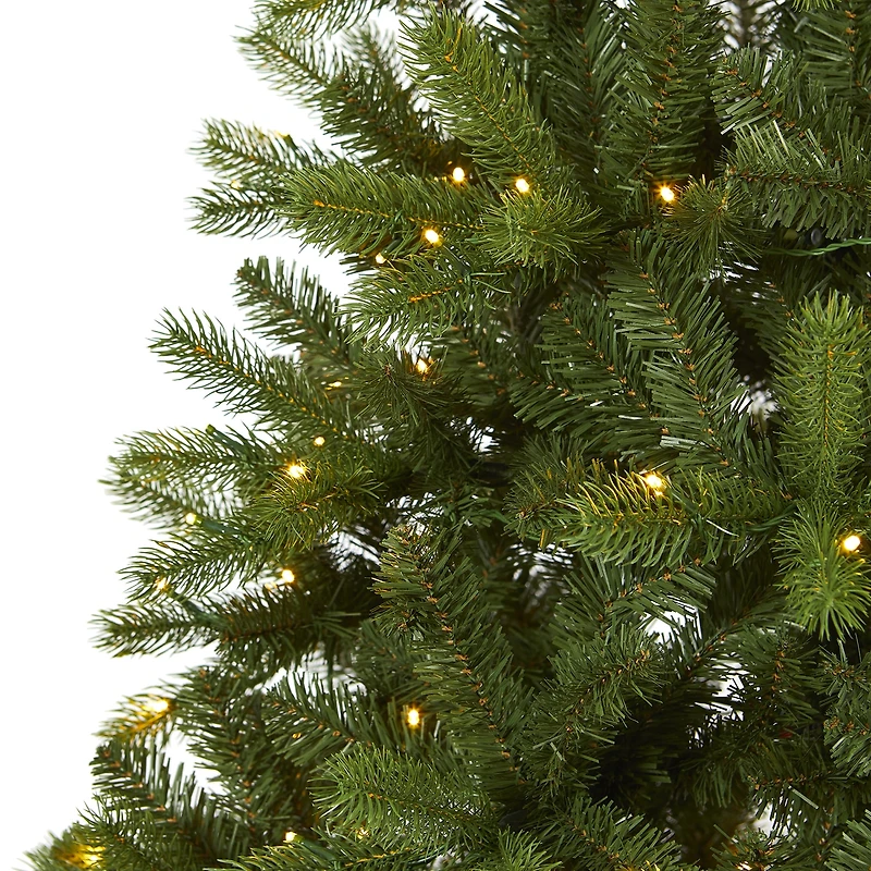 Nearly Natural 6 Foot Natural Look Spruce With 350 Led Lights Pre-Lit Christmas Tree