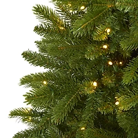 Nearly Natural 5 Foot Natural Look Spruce With 200 Clear Led Lights Pre-Lit Christmas Tree
