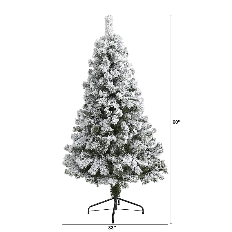 Nearly Natural Foot West Virginia Flocked Fir Christmas Tree