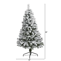 Nearly Natural Foot West Virginia Flocked Fir Christmas Tree