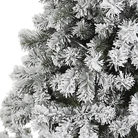 Nearly Natural 7 Foot West Virginia Flocked Fir Christmas Tree