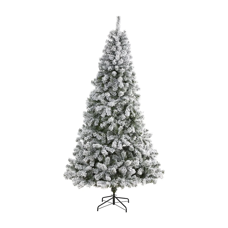 Nearly Natural 8 Foot West Virginia Flocked Fir Christmas Tree