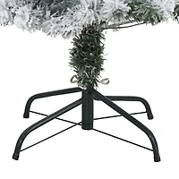 Nearly Natural 4 Foot Rock Springs Flocked Spruce Christmas Tree