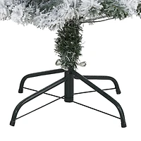 Nearly Natural 4 Foot Rock Springs Flocked Spruce With 100 Clear Led Lights Pre-Lit Christmas Tree