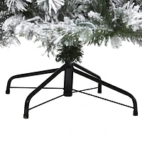 Nearly Natural 5 Foot Flocked Vermont Mixed Pine With 150 Clear Led Lights Pre-Lit Christmas Tree