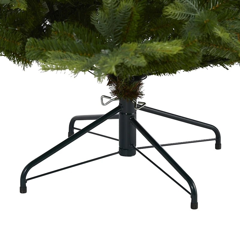 Nearly Natural 7 Foot North Carolina Spruce With 931 Bendable Branches And 450 Clear Lights Pre-Lit Christmas Tree