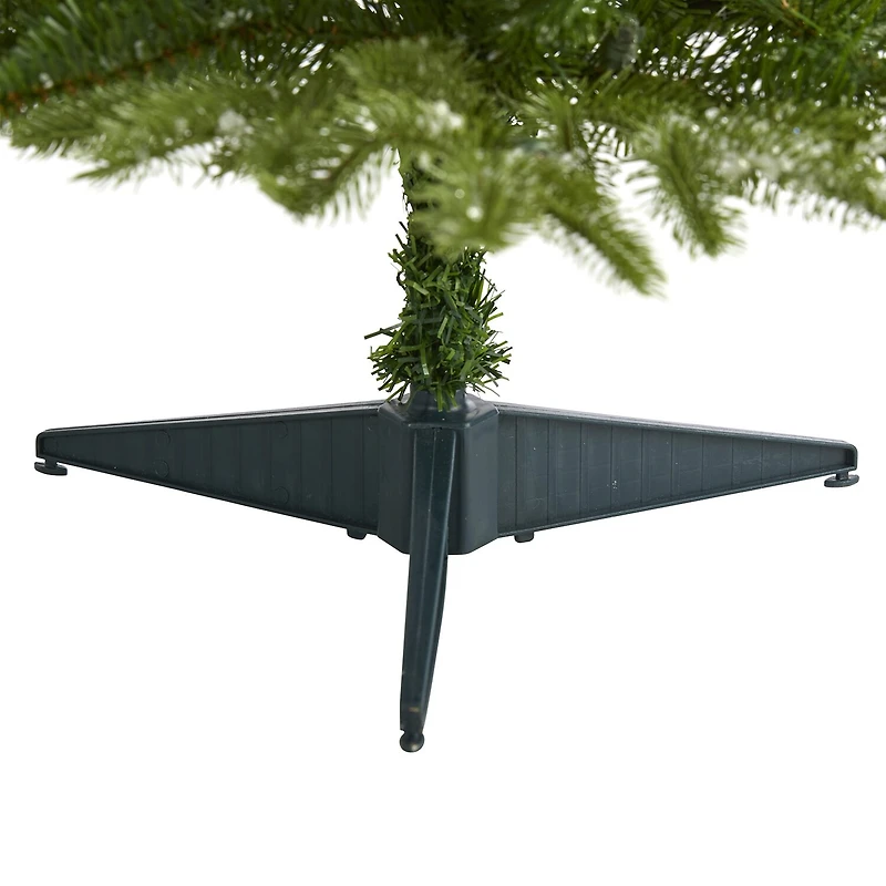 Nearly Natural 3 Foot Snowed Grand Teton Fir With 111 Bendable Branches And 50 Clear Lights Pre-Lit Christmas Tree
