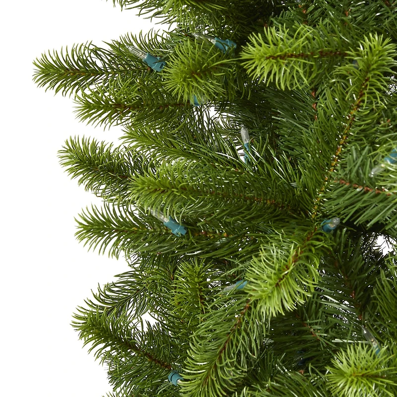 Nearly Natural 8 Foot Spruce With 1294 Bendable Branches And 600 Warm White (Multifunction) Led Lights Pre-Lit Christmas Tree