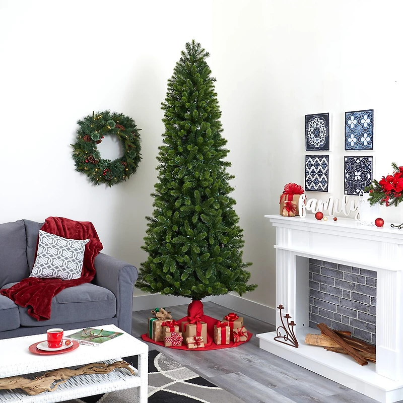 Nearly Natural 8 Foot Spruce With 1294 Bendable Branches And 600 Warm White (Multifunction) Led Lights Pre-Lit Christmas Tree