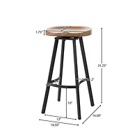 Silas 2-pc. Swivel Bar Stool