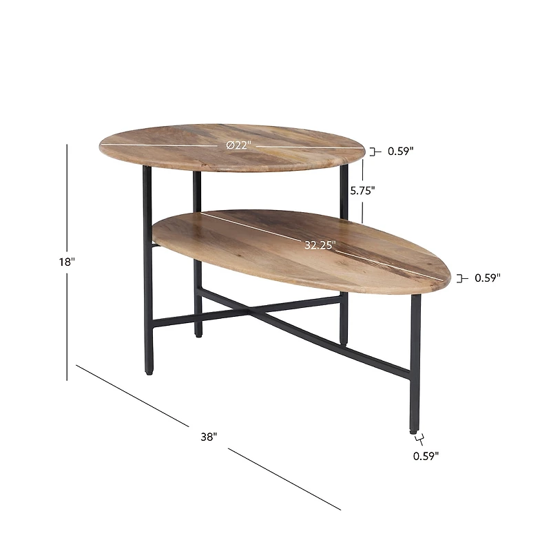 Linon Gouaux Storage Coffee Table