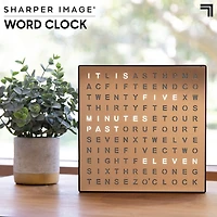 Sharper Image 8" Copper Electronic Word Clock with LED Light Display