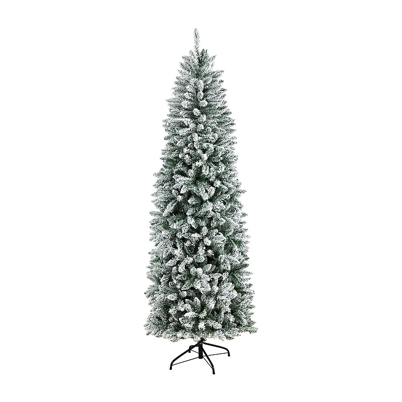 Nearly Natural 7ft. Slim  Montreal Fir Christmas With 300 Warm White Led Lights And 995 Bendable Branches 7 Foot Pre-Lit Fir Christmas Tree