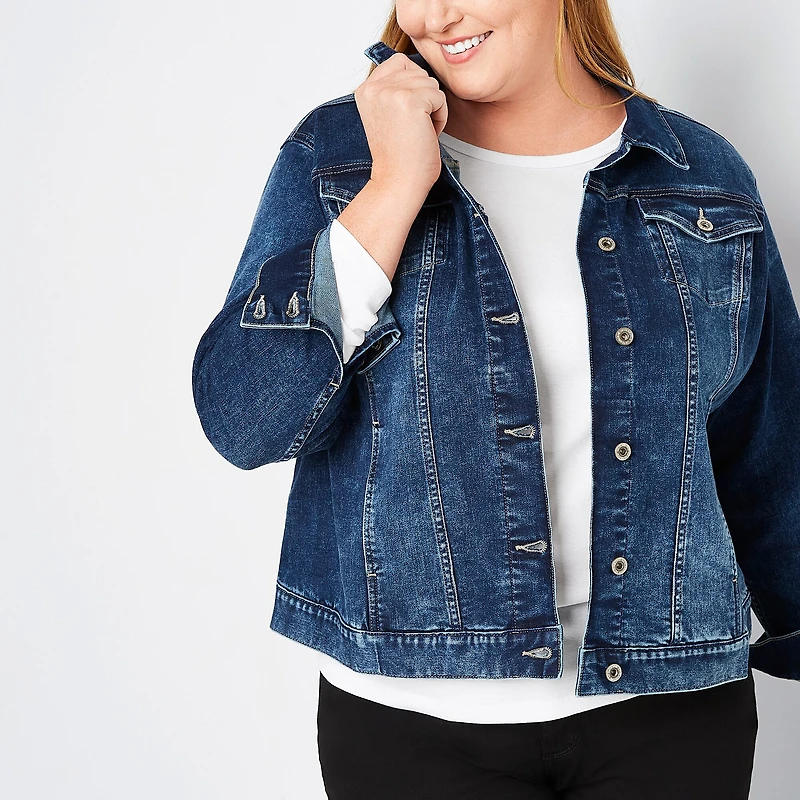 Liz Claiborne Midweight Jacket-Plus