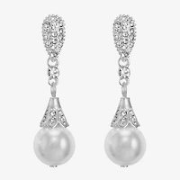 Monet Jewelry Timeless Womens Glass Hypoallergenic Drop Earrings