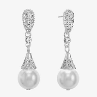 Monet Jewelry Timeless Womens Glass Hypoallergenic Drop Earrings