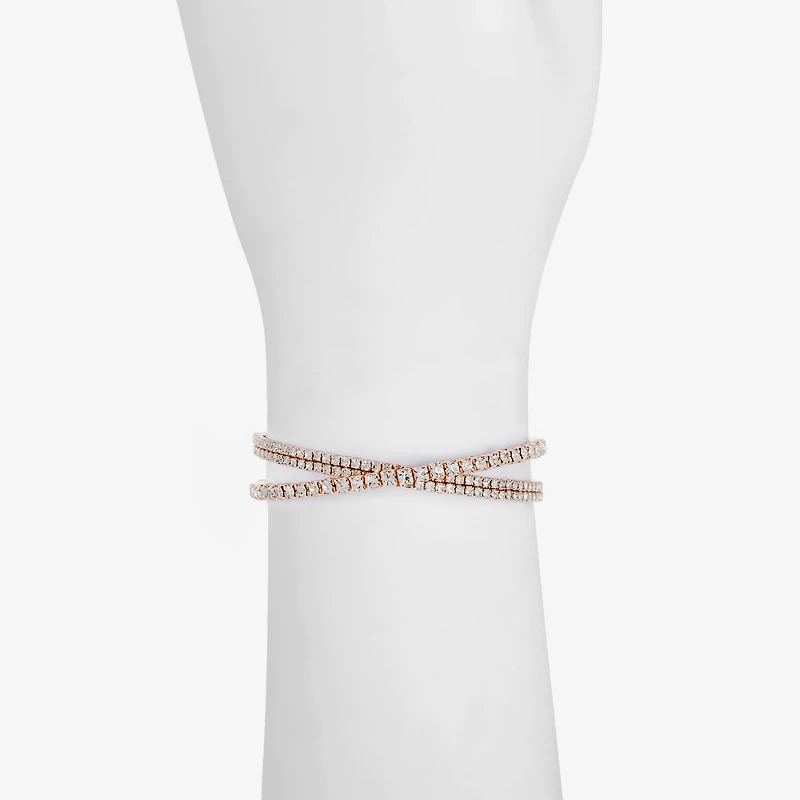 Monet Jewelry Timeless Rose Gold Womens Cuff Bracelet