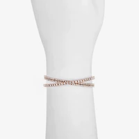 Monet Jewelry Timeless Rose Gold Womens Cuff Bracelet