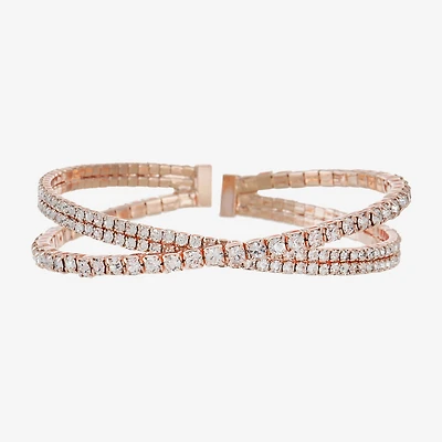 Monet Jewelry Timeless Rose Gold Womens Cuff Bracelet