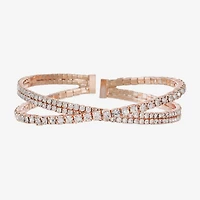 Monet Jewelry Timeless Rose Gold Womens Cuff Bracelet