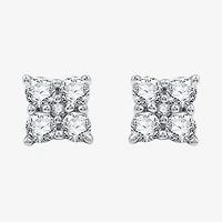 1/4 CT. T.W. Lab Grown White Diamond Sterling Silver 4.7mm Stud Earrings